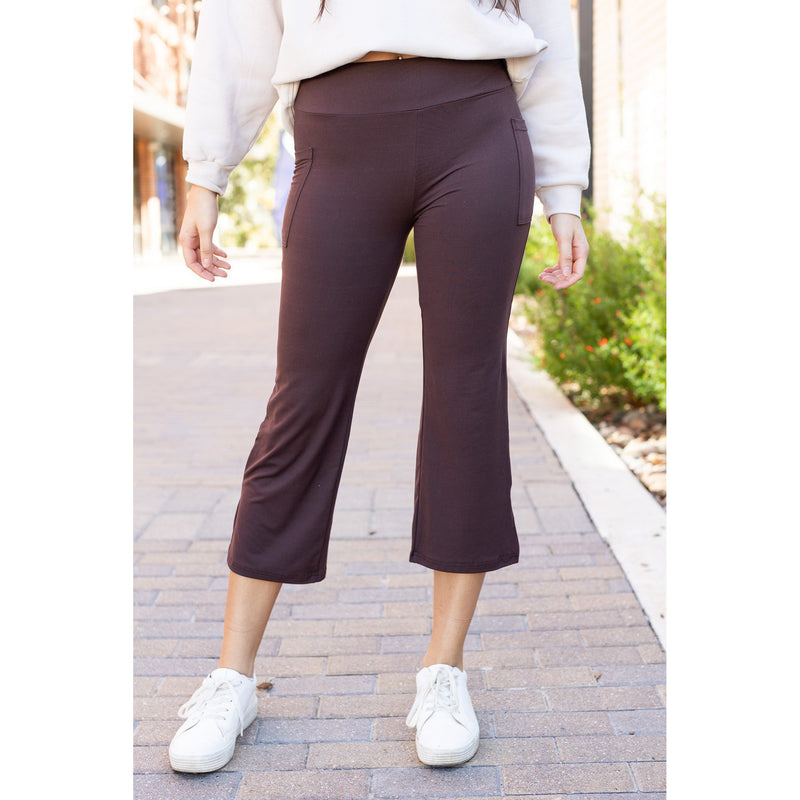 Ready to Ship  | The Whitney - Brown High Waisted Gaucho Pants ROUND 2 *