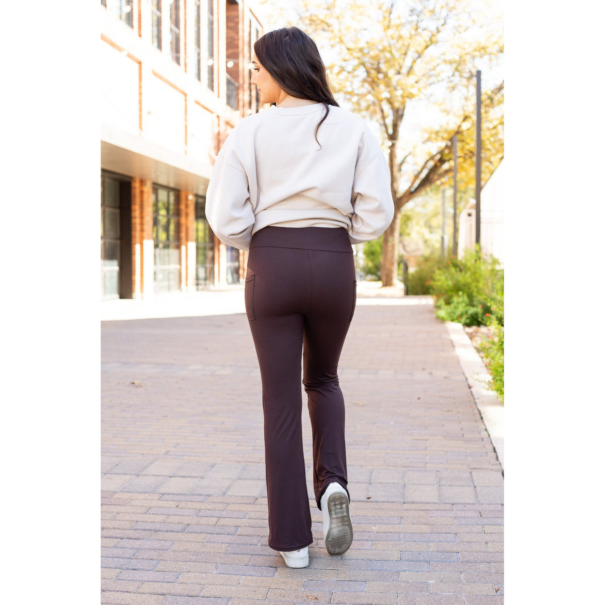 PreOrder | The Rhea - 30"  BROWN Bootcut Leggings with Pockets Round 2