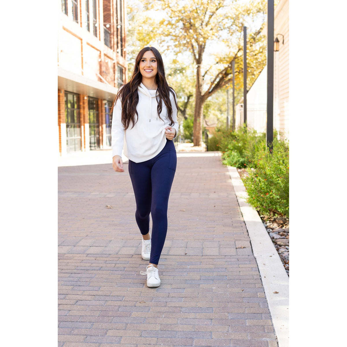 Ready to Ship | The Nadia - 2 PACK - NAVY Crossover Full Length Leggings with Pockets