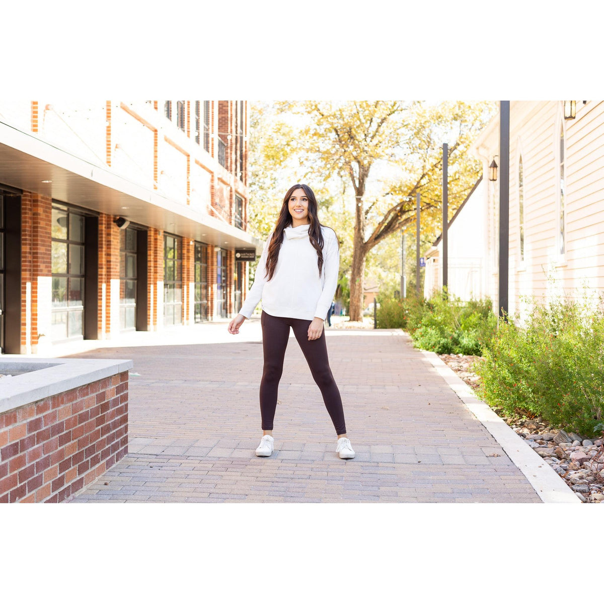 Ready to Ship | The Becca - BROWN Crossover Full Length Leggings with Pockets - 2 PACK