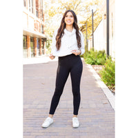 PreOrder  | BLACK FULL-LENGTH Leggings with POCKET - Luxe Leggings by Julia Rose® R4