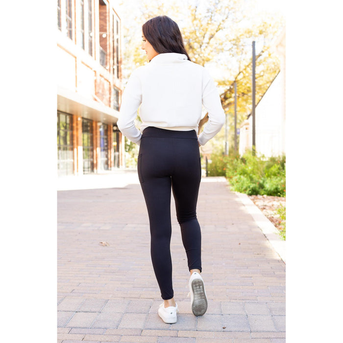Ready to Ship | BLACK FULL-LENGTH Leggings with POCKET - 2 PACK