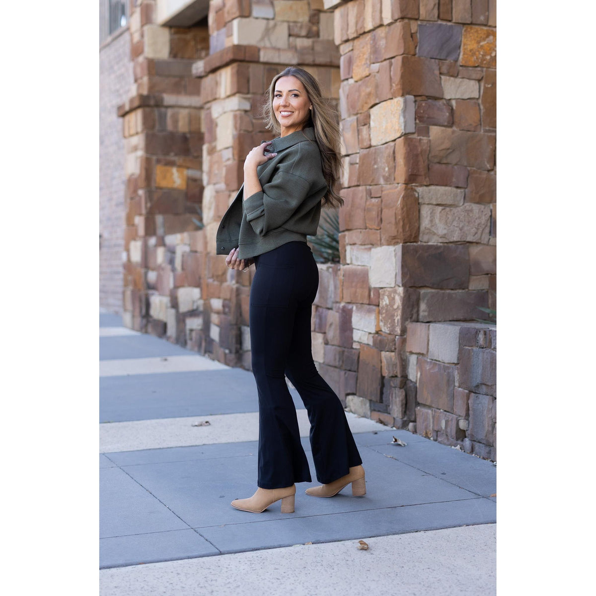 Ready to Ship | The Natalie - 2 PACK -  Black Super Flare Leggings