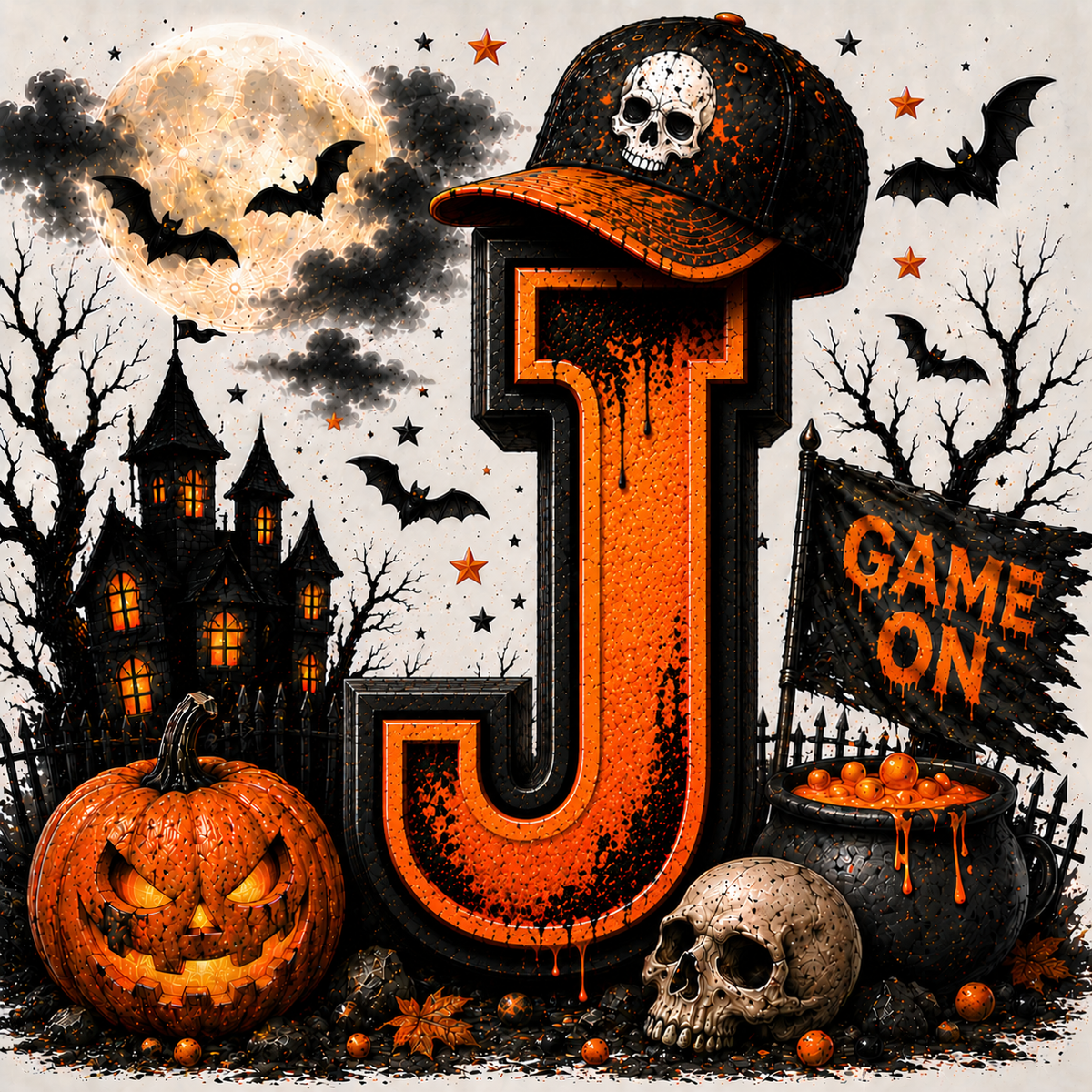 PreOrder - Halloween Initial Blankets