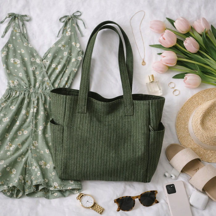 Ready to Ship | The Lola - Olive Canvas Tote
