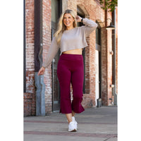 *Ready to Ship | The Courtney - Maroon High Waisted Gaucho Pants - ROUND 2