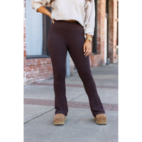 PreOrder | The Brandy - Brown Flare Leggings WITH POCKETS - Luxe Leggings by Julia Rose®