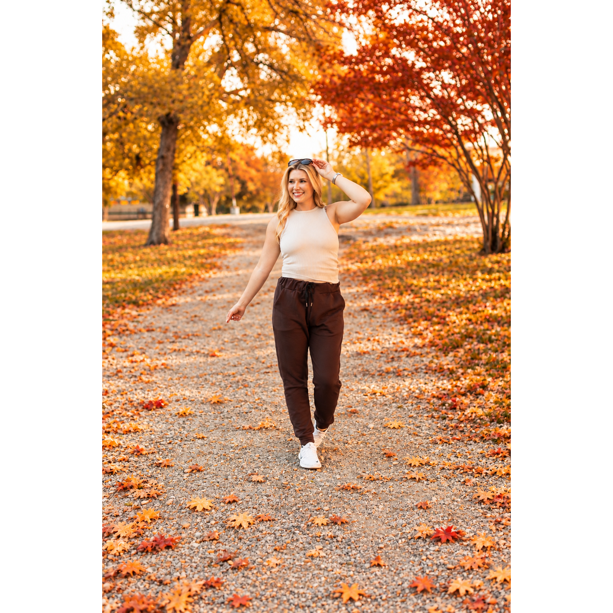 Ready to Ship | The Brinley - Brown Fleece Joggers