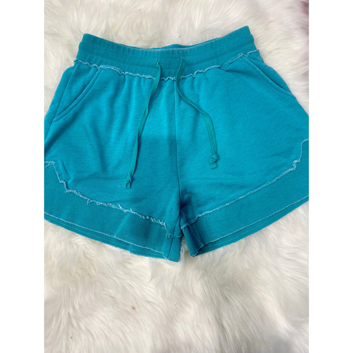 PreOrder | The Emelia Terry Cloth Shorts - Teal