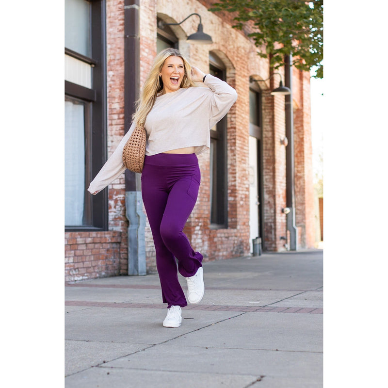 *Ready to Ship | The Reese  Purple Flare Leggings -  Luxe Leggings by Julia Rose®