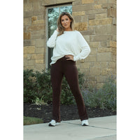 PreOrder | The Brandy - Brown Flare Leggings WITH POCKETS - Luxe Leggings by Julia Rose®