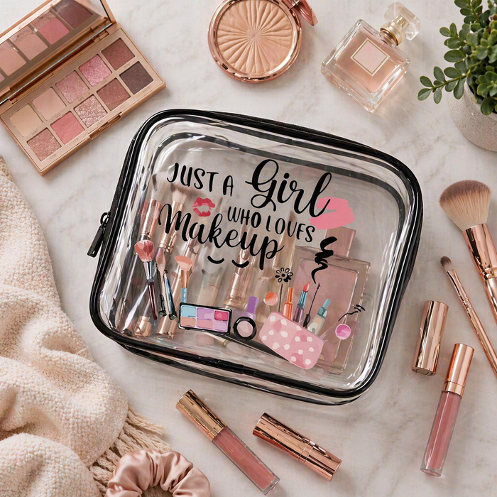 Ready to Ship | Just A Girl Who Loves Makeup - Travel Pouch