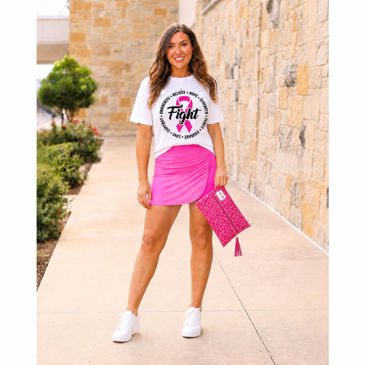 Makeup Junkie x Julia Rose Breast Cancer Awareness Skort Collab