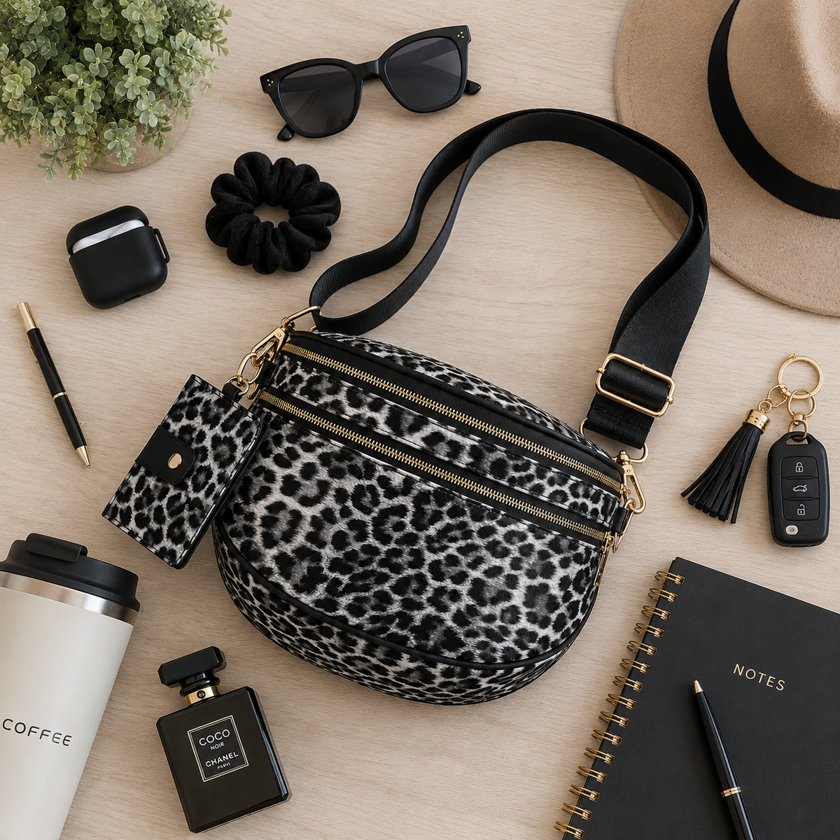 PreOrder | The Addison - Snow Leopard Sling Bag