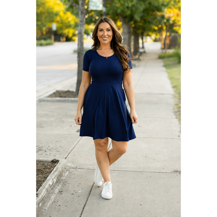 Ready to Ship | Navy Babydoll Dress