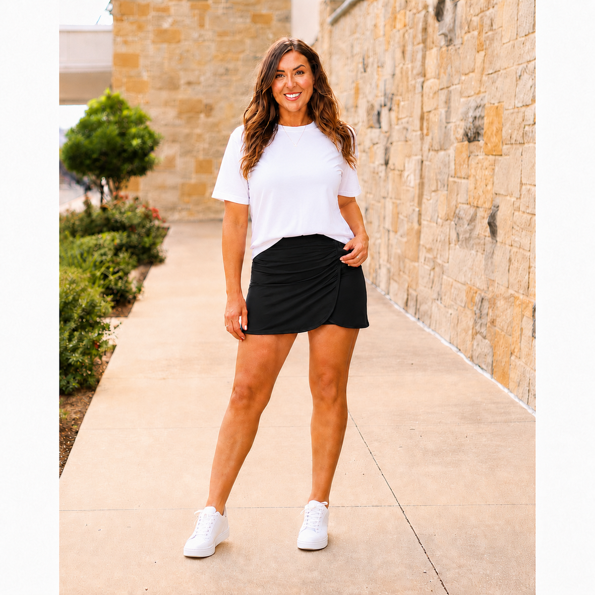 Ready to Ship | Black A-Line Skort