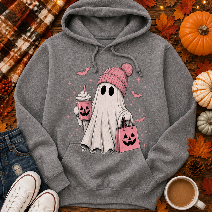 Pink Ghost Halloween Graphic HOODIE