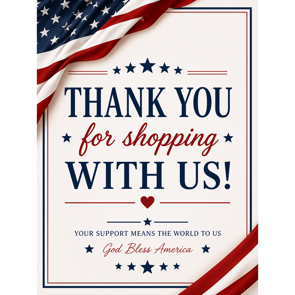 Thank you for shopping with us - Patriotic Lip Balms (Pack of 50)