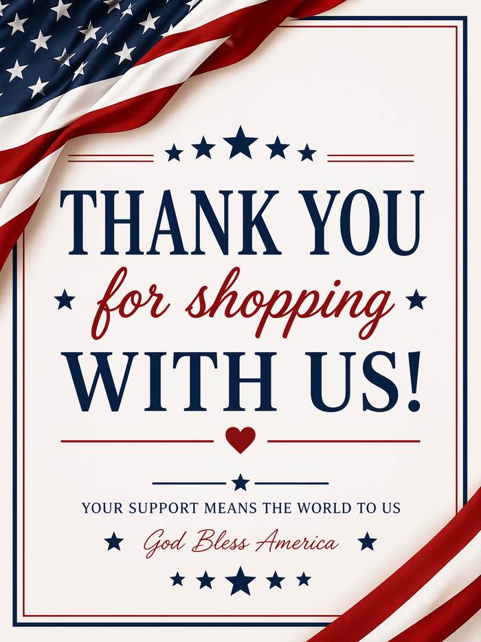 Thank you for shopping with us - Patriotic Lip Balms (Pack of 50)