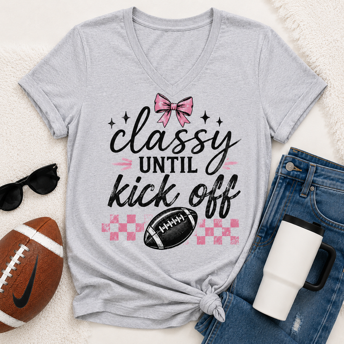 Classy Until Kickoff V-NECK