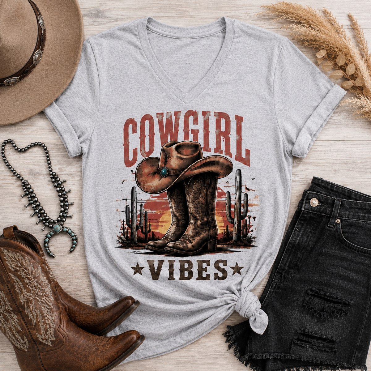 Cowgirl Vibes V-NECK