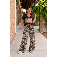 Ready to Ship | The Tricia - Leopard Wide Leg Lounge Pants