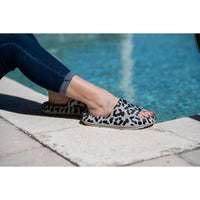 Ready to Ship | Gray Leopard Insanely Comfy -Beach or Casual Slides