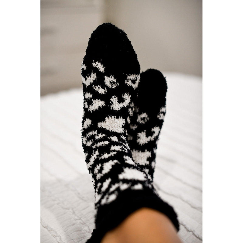 Ready to Ship | The Ivanna - Leopard Fleece Socks
