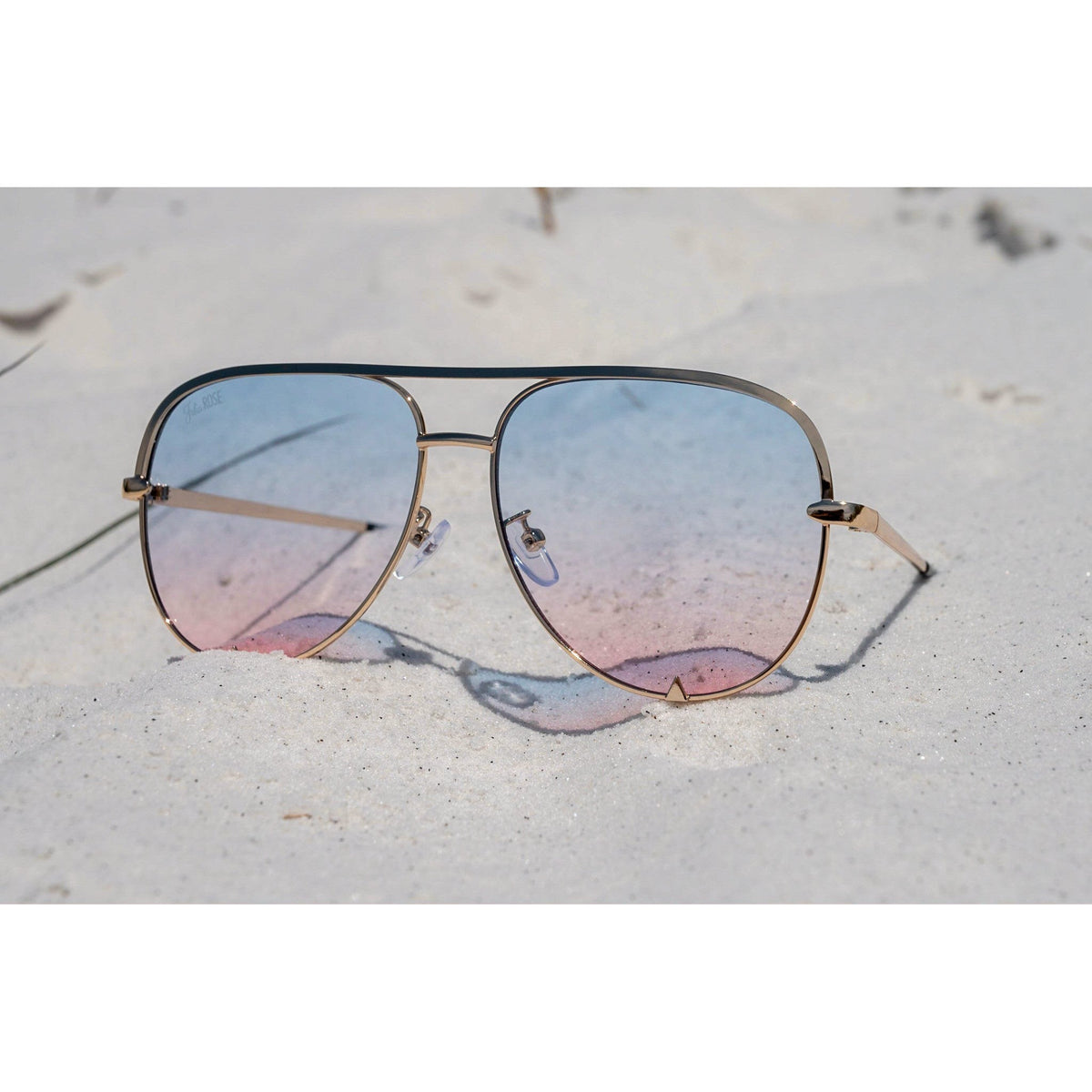 Ready To Ship | The Gold/ Pink Blue Kay - High Quality Unisex Aviator Sunglasses*