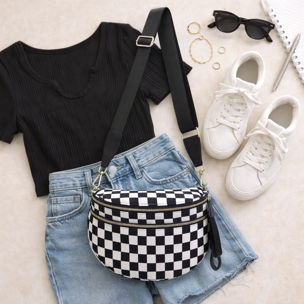 PreOrder | The Cleo - Checkered Sling Bag