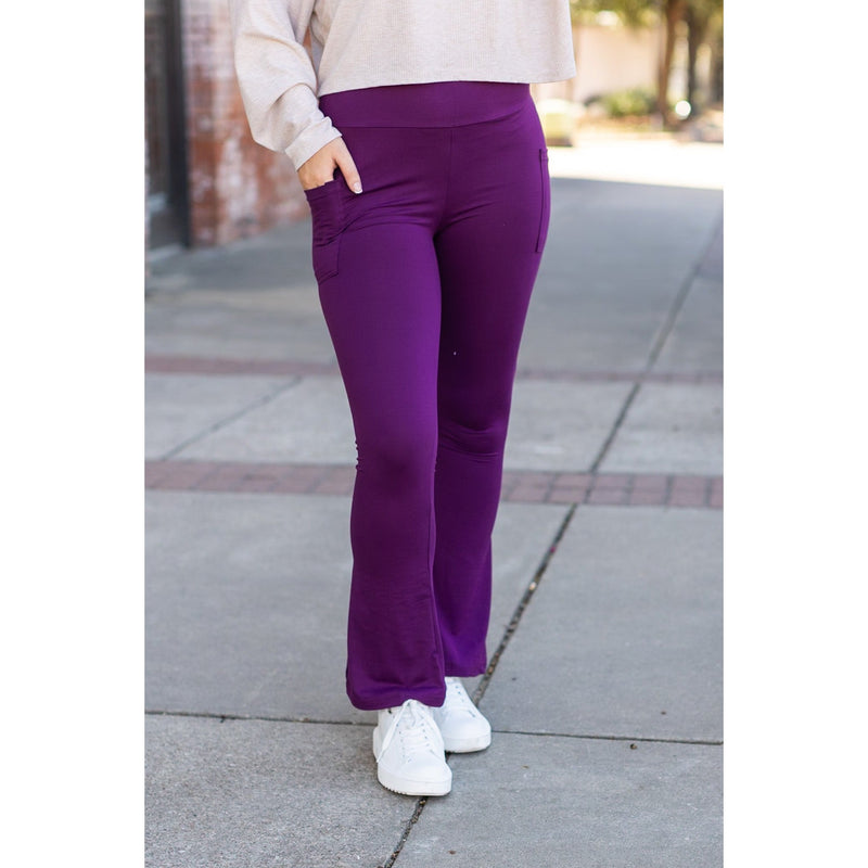 *Ready to Ship | The Reese  Purple Flare Leggings -  Luxe Leggings by Julia Rose®