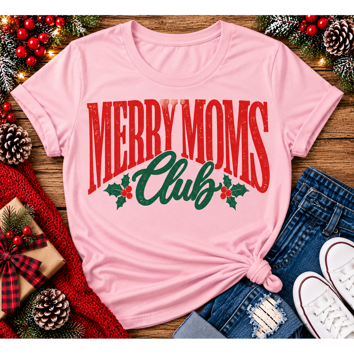 Merry Moms Club Graphic Apparel