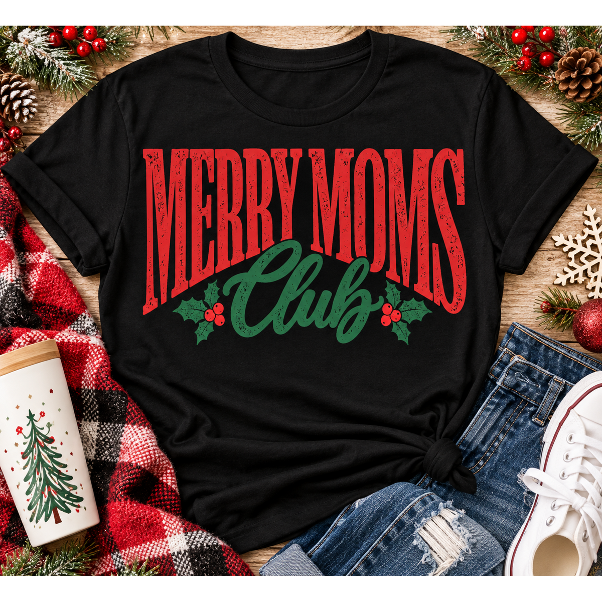 Merry Moms Club Graphic Apparel