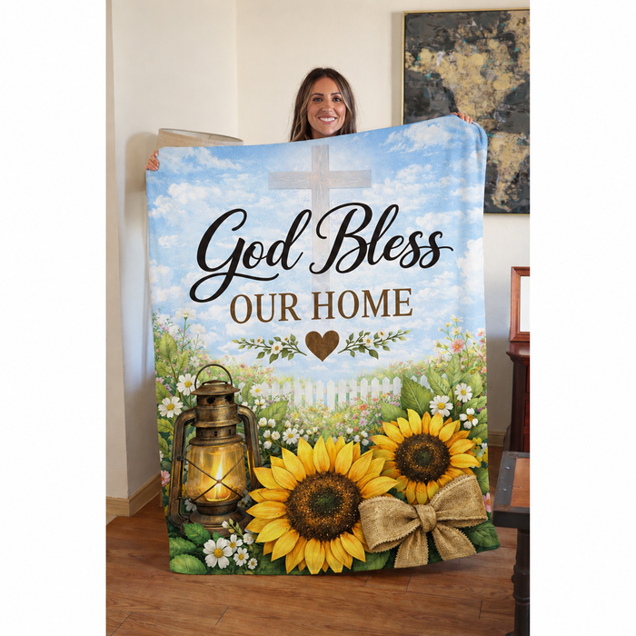 Ready to Ship | God Bless Our Home Blanket ✝️