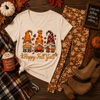 Happy Fall Y'all V-NECK*
