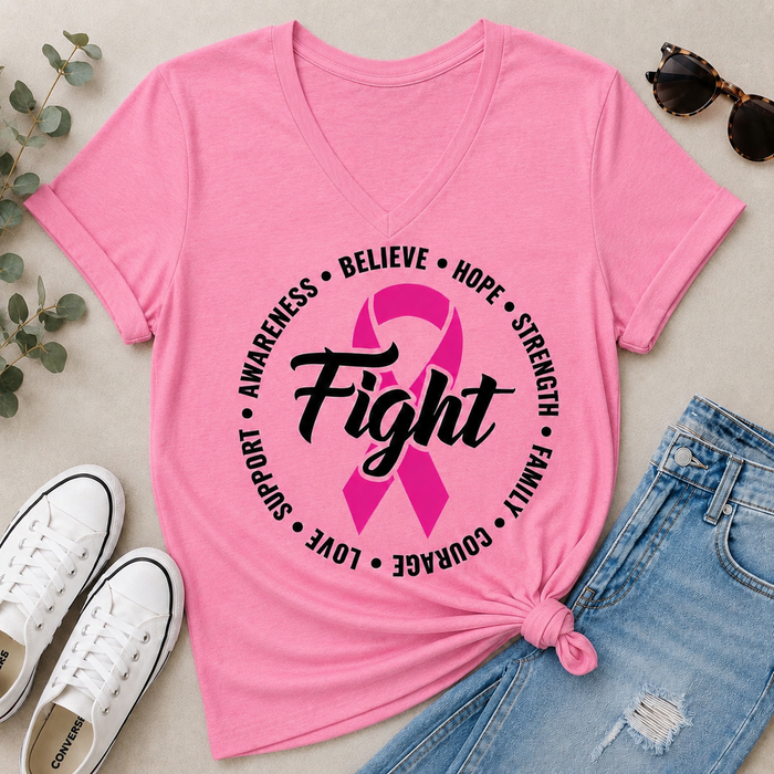 Breast Cancer Awareness V-NECK*