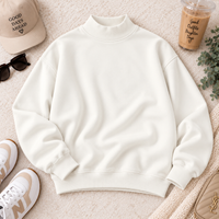 PreOrder - Mock Neck Fleece Oversized Sweatshirt