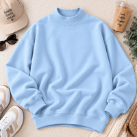 PreOrder - Mock Neck Fleece Oversized Sweatshirt
