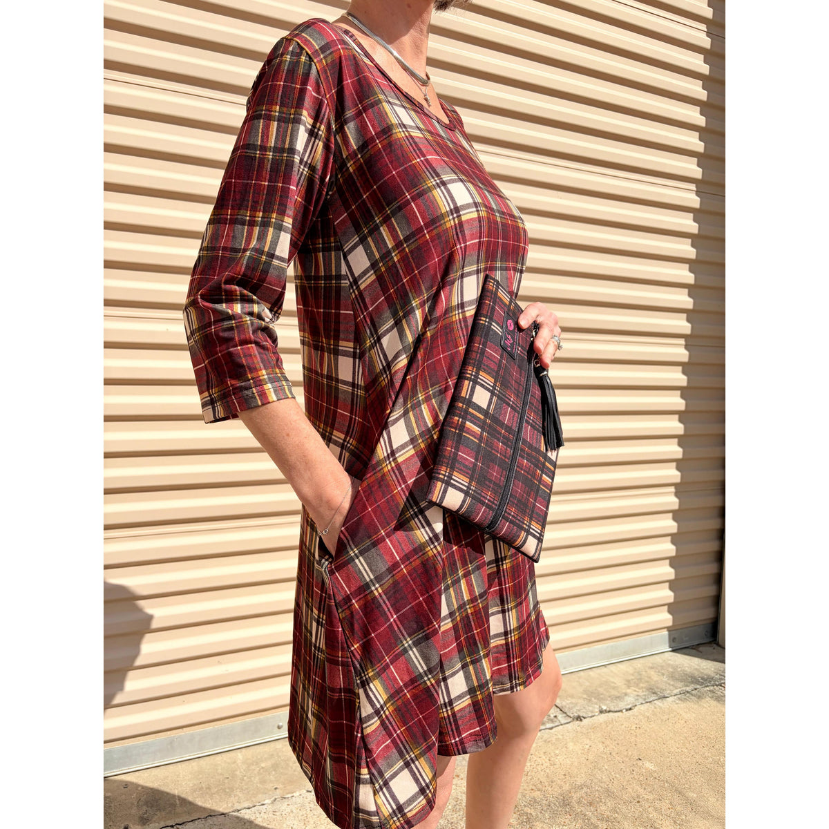 Julia Rose x Makeup Junkie Collab - Holiday Swing Dress + Shark Tank Bag