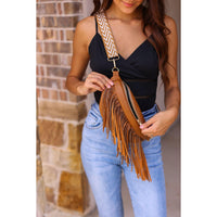  sling bag boutique boho fringe crossbody purse