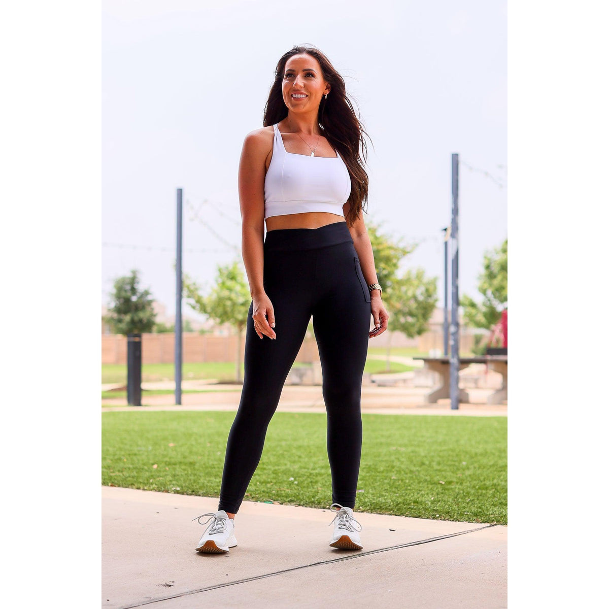 PreOrder |  The Stephanie - Crossover BLACK Pocket Full Length Leggings Round 5  - Luxe Leggings by Julia Rose®