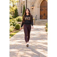 Ready to Ship| The Belle - Brown FLEECE Full Length Leggings with Pockets