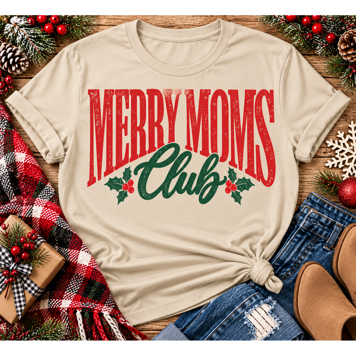 Merry Moms Club Graphic Apparel