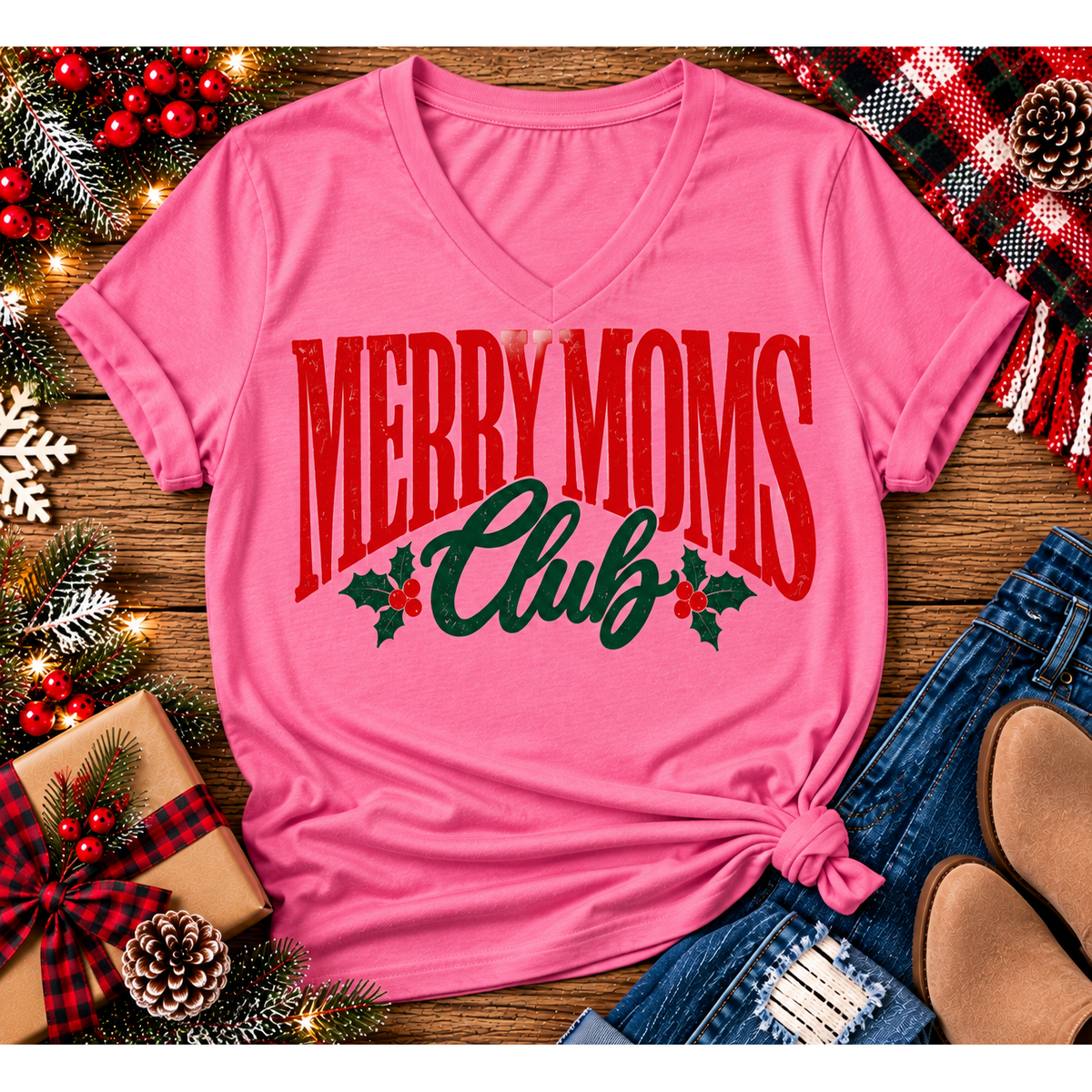 Merry Moms Club Graphic Apparel