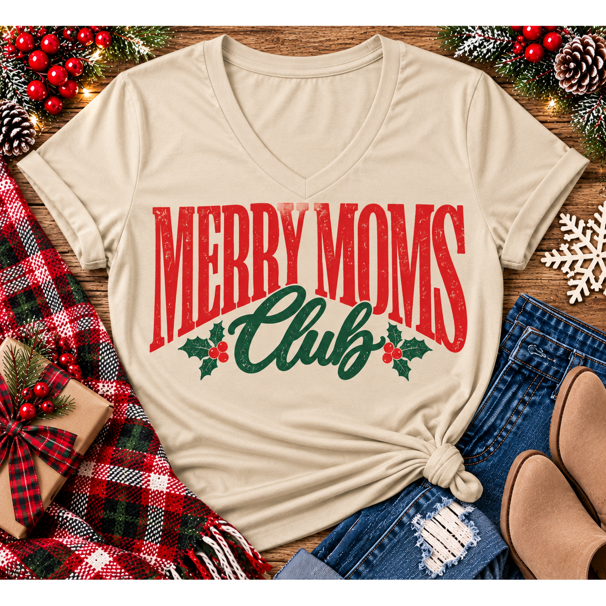 Merry Moms Club Graphic Apparel