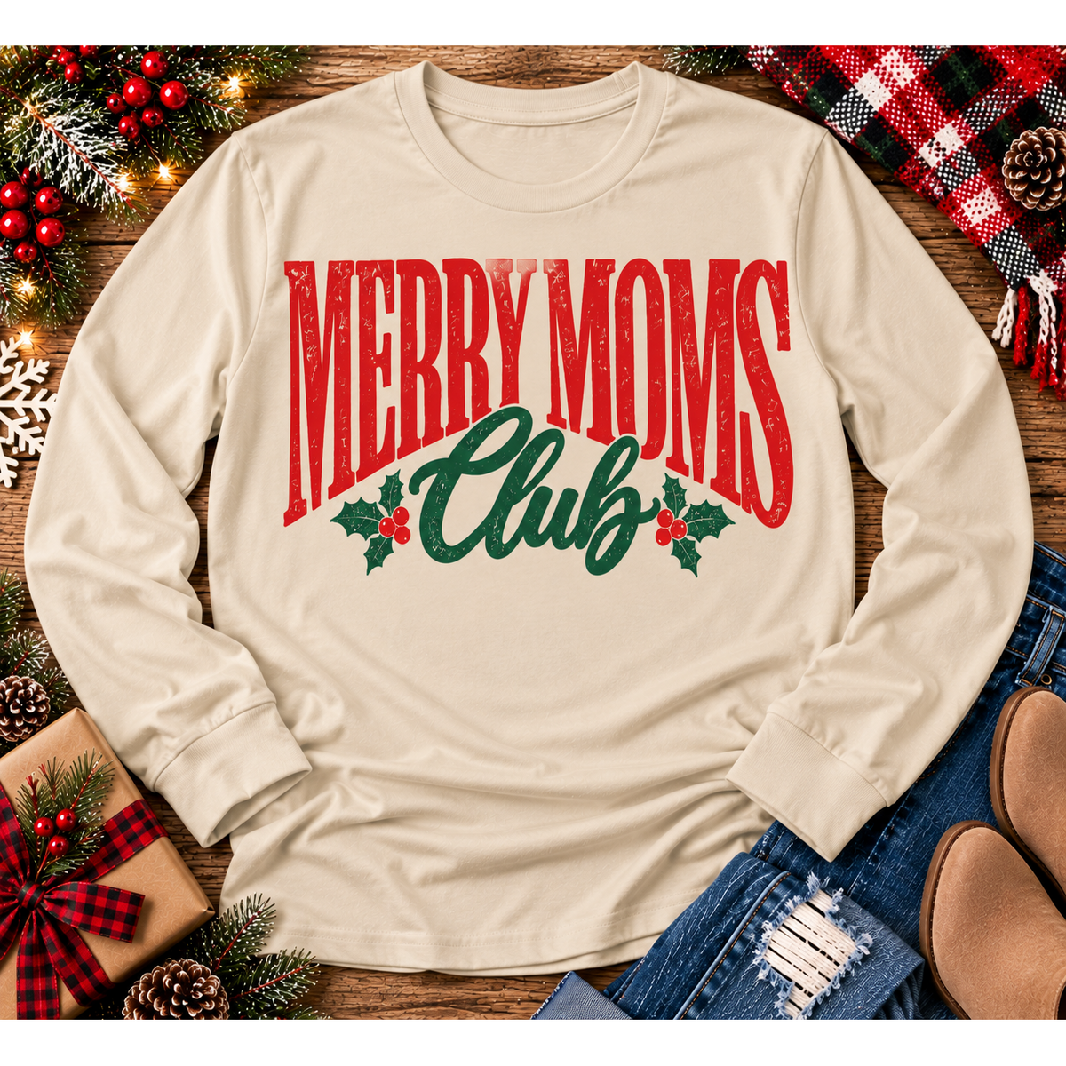Merry Moms Club Graphic Apparel