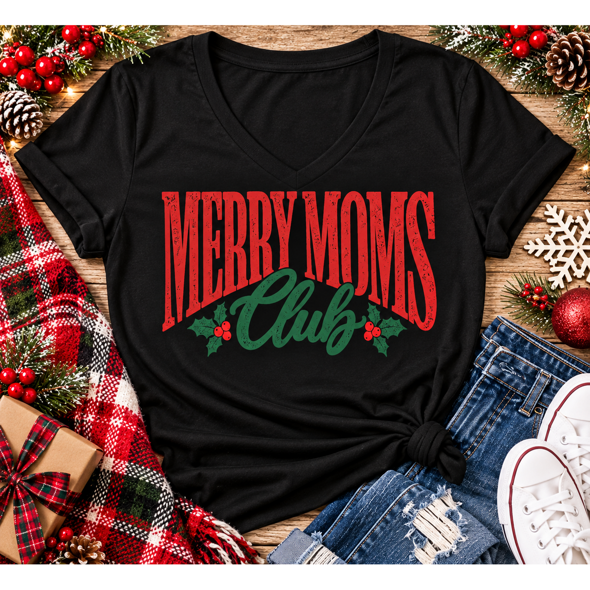 Merry Moms Club Graphic Apparel