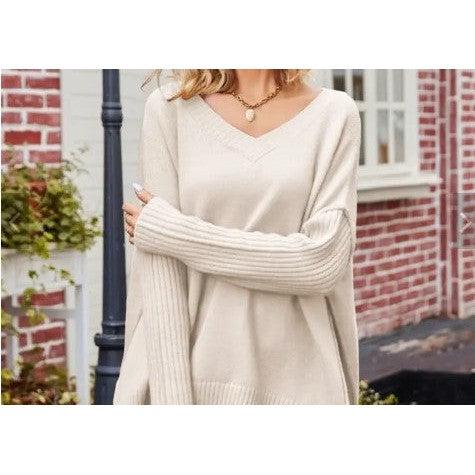 SAMPLE |Split Knitted Pullover Sweater