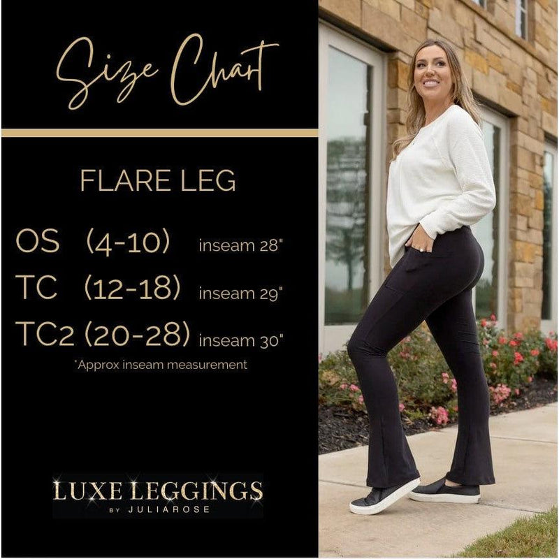 Ready to Ship | Black Flare Leggings WITH POCKETS - Luxe Leggings by Julia Rose®