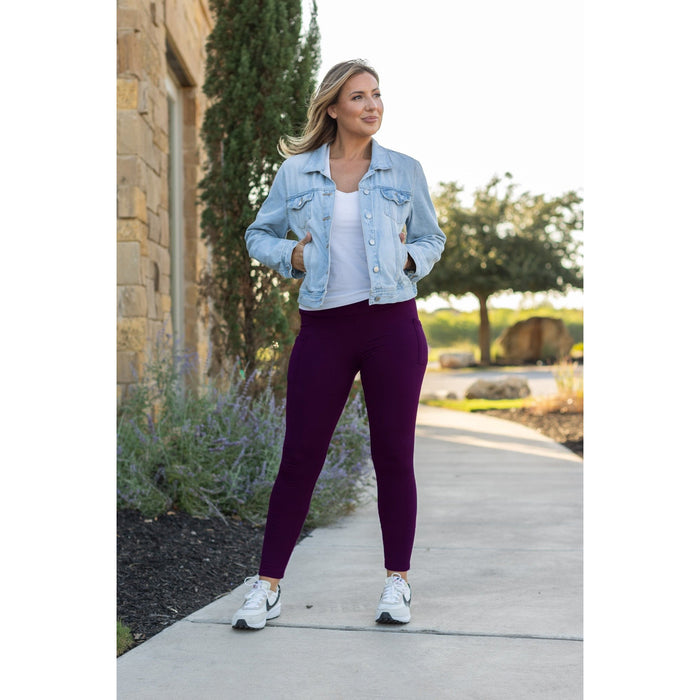 Ready to Ship | The Kinsley Purple Full Length Leggings - Luxe Leggings by Julia Rose®